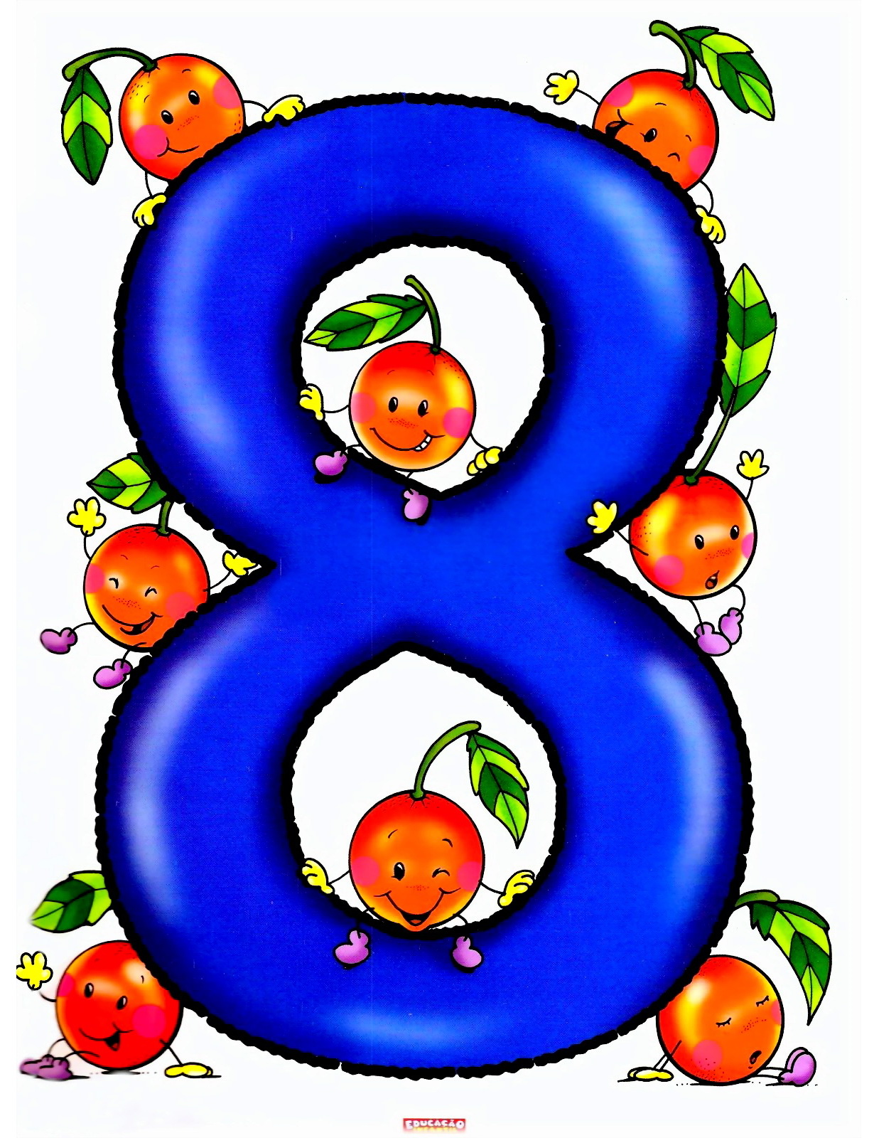 Número-8-e-desenho-de-oito-laranjinhas