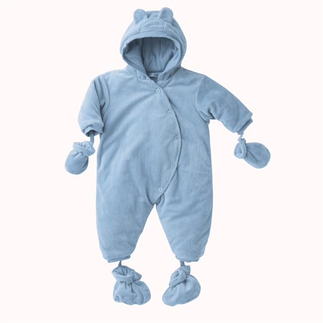 macacão casaco bebê azul