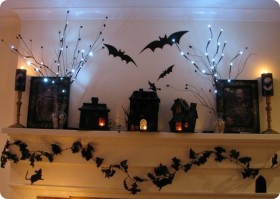 decorar lareira halloween 3